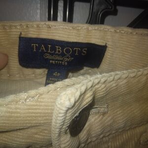 Talbots Corduroy Pants in Cream